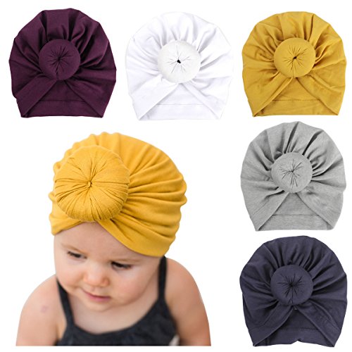 Newborn Baby Cotton Cloth Turban Toddler Rabbit Hospital Hat Ear Hat Kids Set Baby Cap (NN65, Baby)