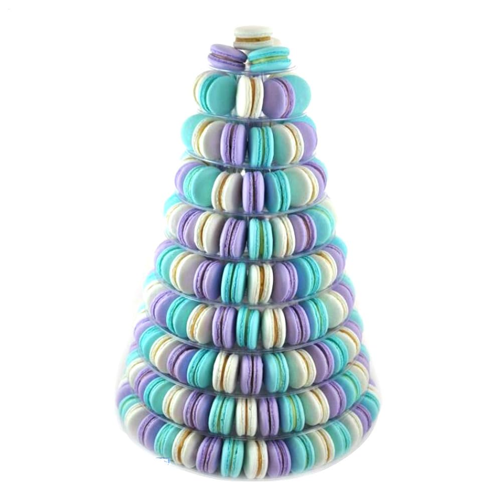 Présentoir à Macaron Transparent à 10 Niveaux - Plateau Rond pour
