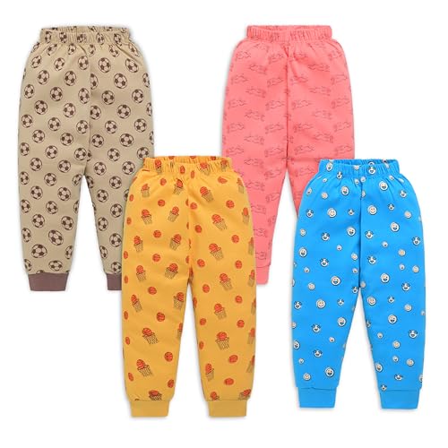 Image of LuvLap Baby Boys & Girls 100% Cotton Pyjama Sets, Pack Of 4