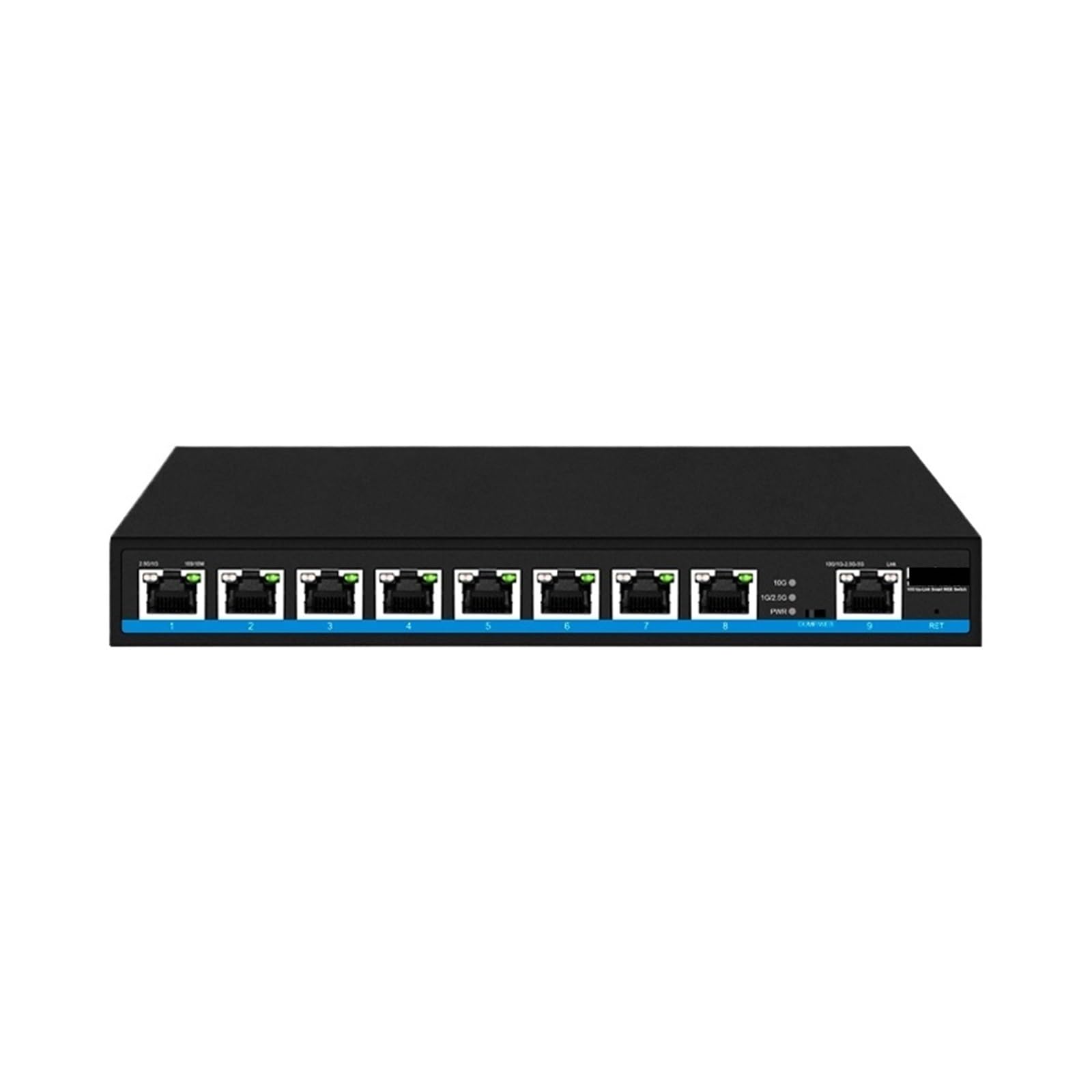 OSHZIKJII 4 or 8 Port Managed 2.5Gps P-O//E Or None P-O//E Switch +2 * 10Gps RJ45 Uplink(4 X2.5G 2 X10G)