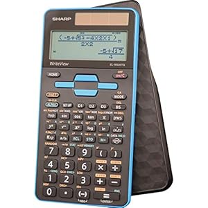 Sharp Calculators EL-W535TGBBL 16-Digit Scientific Calculator with WriteView, 4 Line Display, Battery and Solar Hybrid…