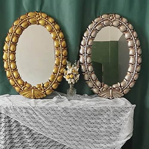 Decoratieve Spiegel, Bloem Omzoomde Frame Spiegel, Wandgemonteerde Spiegel Special-vormige Decoratieve Europese Vintage… - Afbeelding 4