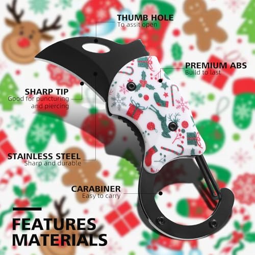 Image of Small Pocket Knife for Women Men,Cute Box Cutter,Folding Utility Knife with 1.38''Sharp Blade,Mini EDC Knives for Everyday Carry,Ideal Gifts for Men and Women(Christmas Gifts)