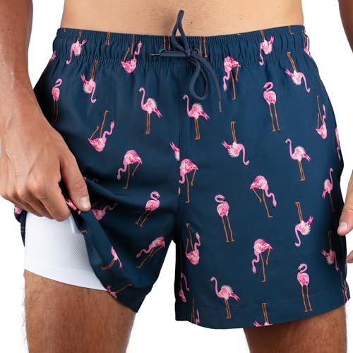 Kanu Surf 5” Adventure Men’s Swim Trunks – UPF 50+ Quick-Dry Bathing Suit Shorts with Pockets & Compression Liner (XX-Large)