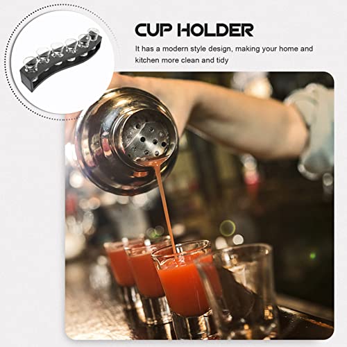 UPKOCH Copos de dose com suporte: Conjunto de copos de shot com bandeja para uísque 6 peças de copos