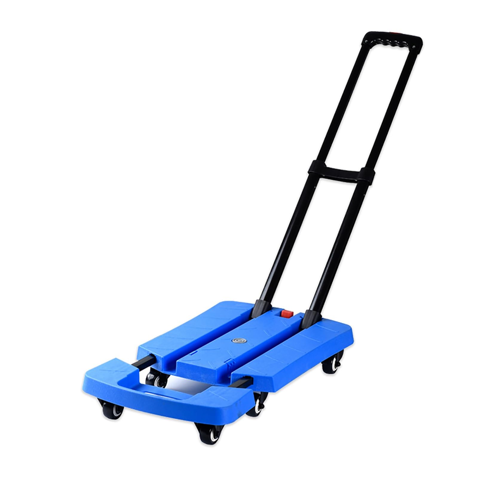 vrfvsdasAAS Handcart, With 6 TPR Wheels, Load Capacity 150kg/330lbs, Easy to Store, Suitable for Home/Supermarket/Camping(Blue)