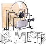Countertop Pan Pot Rack Lid Holder Multipurpose Space Saving Organizer Chopping Board Tawa Stand Kitchen Rack (Classic, Tiered Shelf, Medium) - Image 4