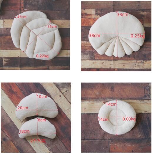 Ykybhx 1PCS Newborn Photo Posing Props Shell Moon Pillow Set Newborn Photography Prop Baby Photoshoot Props Photo Background Photostudio Backdrop Infant Baby Boy Girl Photography Props B