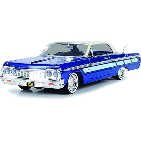 Motormax 1964 Chevrolet Impala Low Rider RC Car Candy Blue