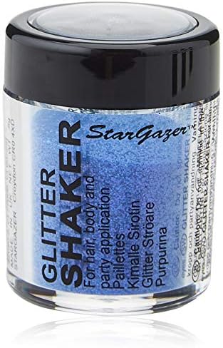 Stargazer Glitter Shaker, Gold. Cosmetic glitter powder for use on the eyes, lips, face, body, hair and nails.