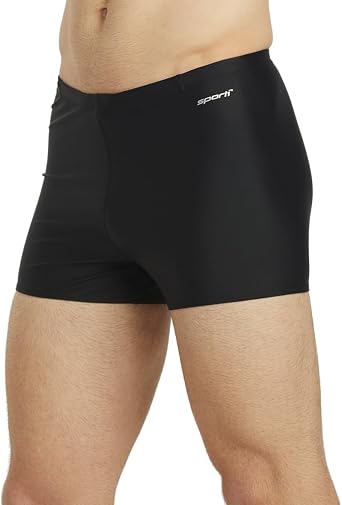 Sporti Mens Square Leg Swimsuit - Mens Lap Swimming Suits - Competitive Swimsuit Men for Lap Swimming