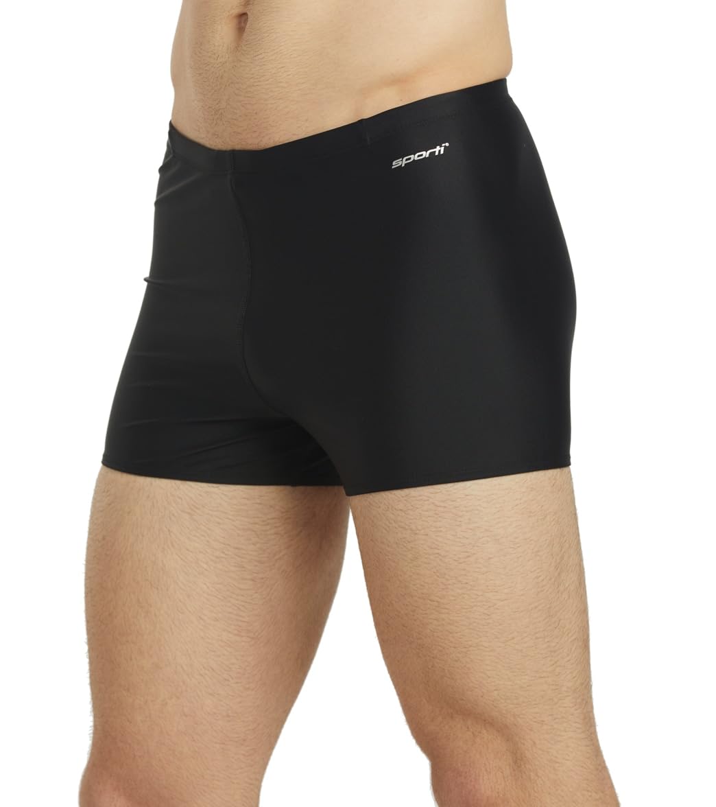 Sporti Solid Swim Square Leg Swimsuit, Black, 30 - Review, Price and Buying Guide