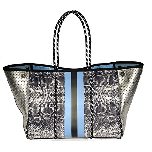 Neoprene Snake Large Beach Tote Womens XLarge Totes Bags Sports Travel Gym Studio Office School Pool Women Teen Girls Family Baby Teacher Bag Catchall by Dallas Hill