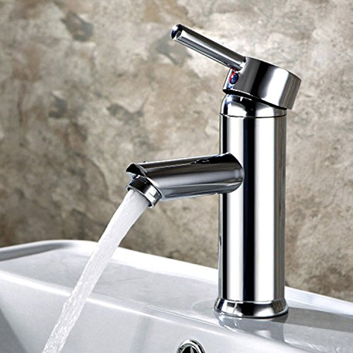 Hapilife-Grifo-Monomando-Lavabo-de-Laton-Cromo-con-Aireador-Agua-Fria-y-Caliente-Grifo-Lavabo-con-Mangueras-38-10-Anos-Garantia