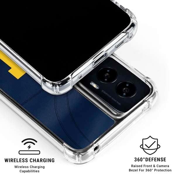 Skinit Clear Phone Case Compatible with Moto G Power 5G (2024) - Officially Licensed University of Michigan Blue Jersey Design