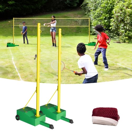 Badminton Net Frame Poles with Base Stand