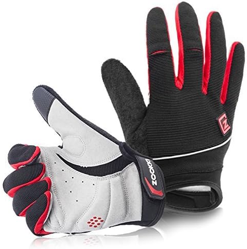 ZOOKKI Cycling Gloves Mountain Bike Gloves Road Racing Bicycle Gloves Light Silicone Gel Pad Riding Gloves Touch Recognition Full Finger Gloves Men/Women Work Gloves - XXL