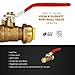 Supply Giant VQCW34 Full Port fit Ball Valve Water Shut Off Push to Connect PEX,Copper, CPVC, 3/4 Inch, Brass