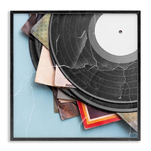 'Vintage Music Vinyl Records'| Framed Giclee Art
