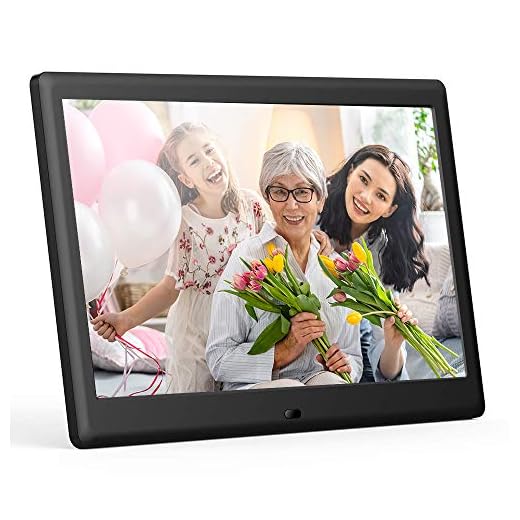 DBPOWER 7 Inch Digital Picture Frame - Upgraded Digital Photo Frame with (16:9) HD IPS Display, Photo/Music/Video Player/Calendar/Clock/Auto-On/Off Timer, Advertising Player with Remote