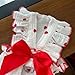 Dog Spring Bow Dress Dog Boy Girl Dogs for Indoor and Outdoor Use Princess Clothes Outfit for Pet Red Heart Pet Dress