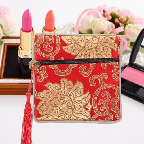 Bolsa de brocado para joyería que evita enredos de collares en el almacenamiento 6