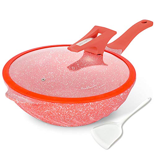 Chinese Wok Nonstick Die-casting Aluminum Dishwasher Safe Scratch Resistant PFOA Free Induction Woks