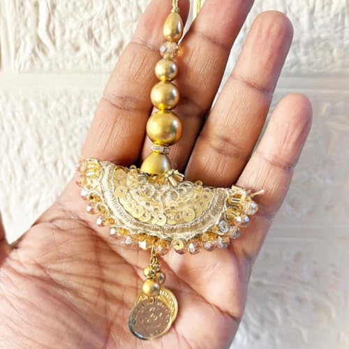 Image of Adikala Craft Store Handmade Ethnic Latkan Tassel Set of 2 for Saree Pallu, Blouse, Suits, Dupatta, Lehenga Decor (Sikka Sequin)