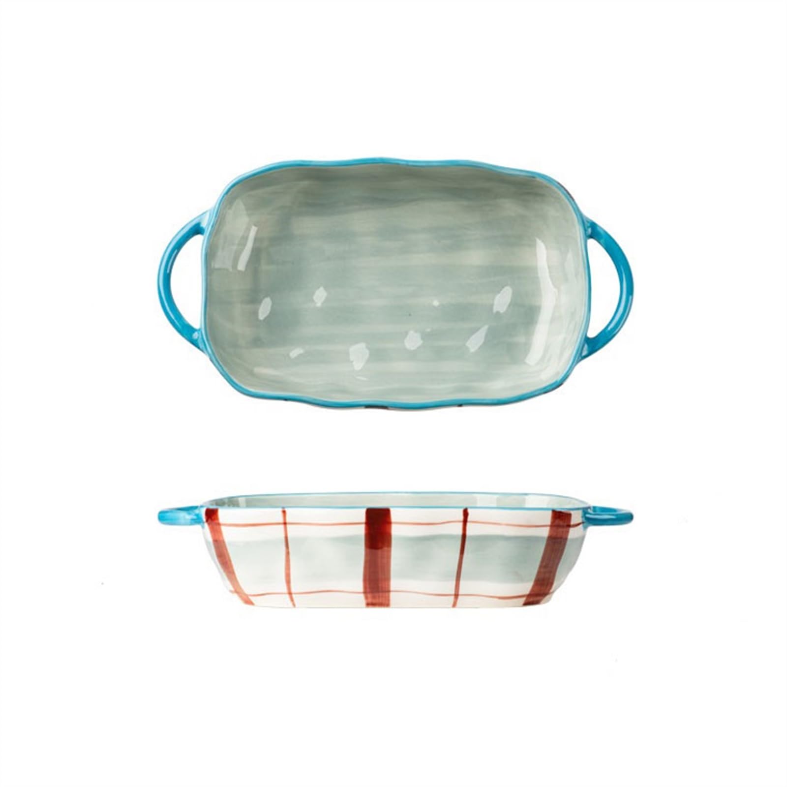 Plat de cuisson en céramique grande capacité 560 ml Pain(Blue,560ml)