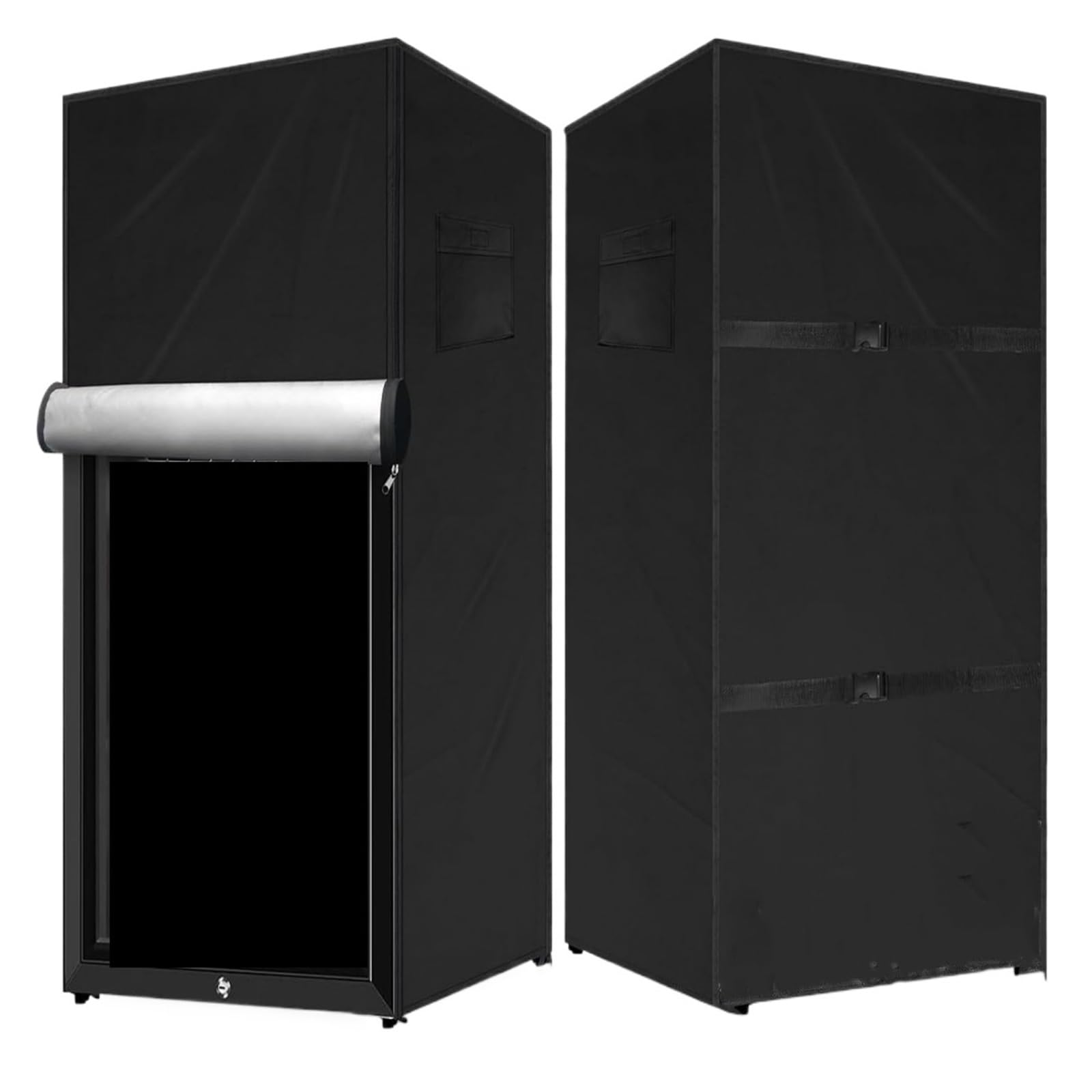 Xthmvupld 1Pcs Upright Freezer Cover 22''L X 23''W X 34''H, Oxford Material, Compatible For Mini Fridge, Waterproof Dustproof Protective Cover For Outdoor Refrigerator(51X51x83cm)