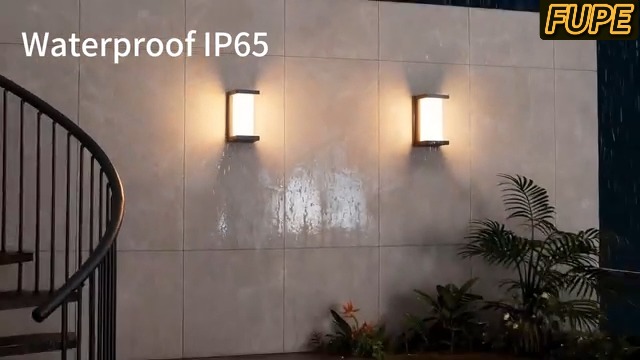 Image of Outdoor Lights for House 24W Exterior Lighting Fixtures 3-Color Adjustable 2200LM IP65 Waterproof Aluminum Exterior Wall Light Compatible with Dimmers for Patio, Yard, Back Yard 4 Pack