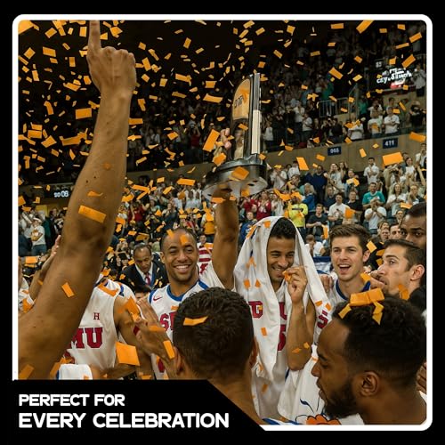 Image of Ultimate Confetti, Orange Biodegradable Confetti - Rectangular Fluttering Tissue Paper Confetti for Cannon and Launcher use - Best for Gender Reveal, Parties, Concerts and Weddings - 20 lb, 320 oz