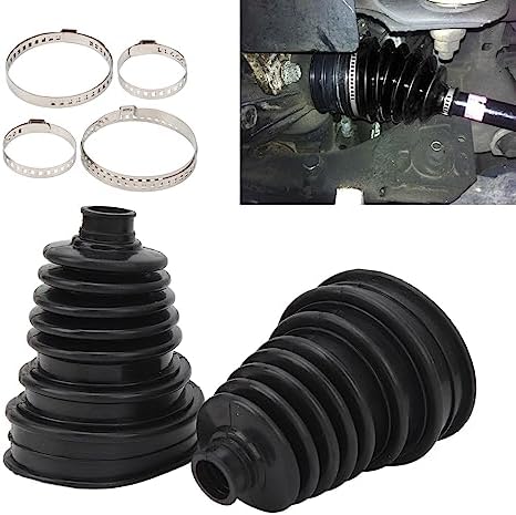 Car CV Boots Replacement, 2PCS Universal High Strength Constant Velocity Joint Boot Set Flexible, Easy Install Durable for Various Cars Leak Proof