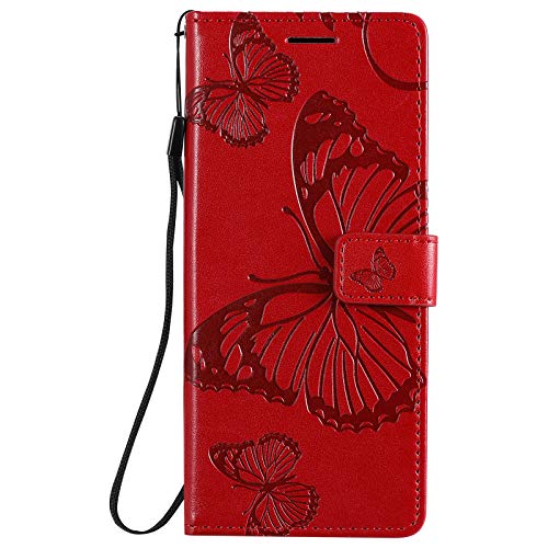 Preisvergleich Produktbild Hülle für Sony Xperia 5 II Hülle Handyhülle [Standfunktion] [Kartenfach] Schutzhülle lederhülle klapphülle für Sony Xperia 5 II - DEKT043193 Rot