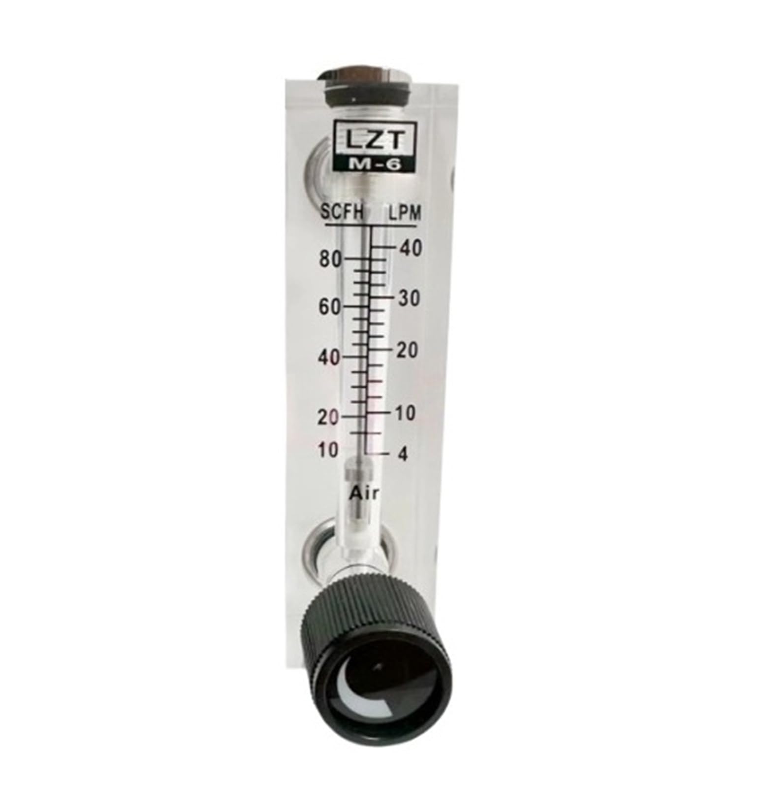 Medidor de flujo de aire 4-40LPM Línea dual 10-80SCFH con ajuste LZT-6T Montado en panel
