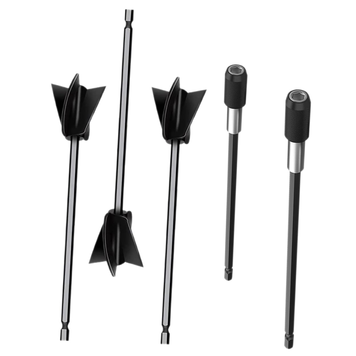 Ciieeo Epoxy Resin Paint Stirrer Set 5pcs Paddle Mixers for Drill Epoxy Mixing Paddle Paint Stirrers for Drill Resin Mixer