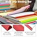 PATIKIL 10Pcs Binding Bars, 25mm Binding Bars Slide Grip 220 Sheets Capacity A4 Size Report Binder Triangle Presentation Binder for Report Cover Resume, Red