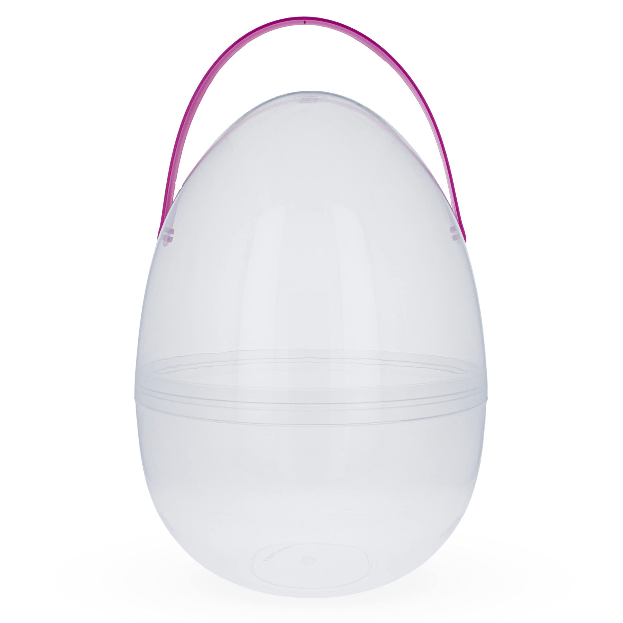 Set di 2 uova di Pasqua trasparenti in plastica jumbo con manici, 30,5 cm