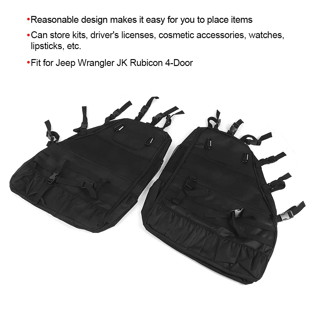 Organizer per Borsa Portaoggetti Durevole con Roll Bar da 2 Pezzi per JK Rubicon 4 Porte, Accessori di Alta qualità per L'organizzazione Dell'auto