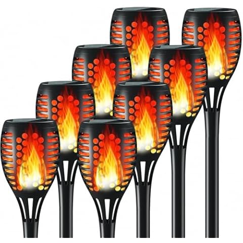 Aityvert Outdoor Solar Torch Lights, Outdoor Flame Decorative Ambient Lights Garden Decorative Flickering Flame Lights Garden Waterproof Path Lights (92006-8) Cover