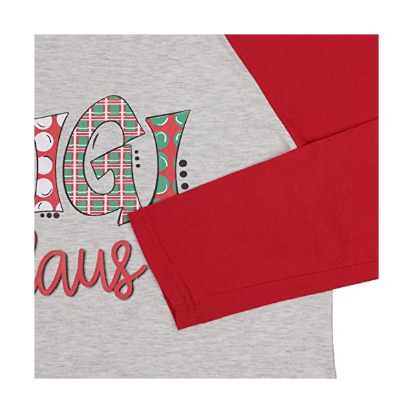 Grandma-Claus-Shirt-Women-Funny-Christmas-Graphic-Tee-Casual-Raglan-Splicing-Long-Sleeve-Pullover-Tops-Gigi-Shirts Grandma Claus Shirt Women Funny Christmas Graphic Tee Casual Raglan Splicing Long Sleeve Pullover Tops Gigi Shirts Red