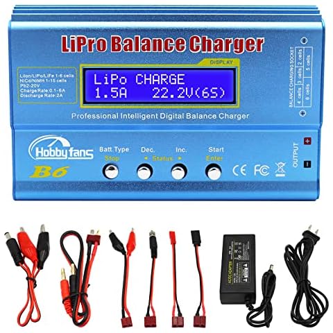 Hobby Fans B6 Balance Ladegerät 80W 6A LCD-Balance-Ladegerät für LiPo Li-Ion Life Akku NiMH NiCd Cover