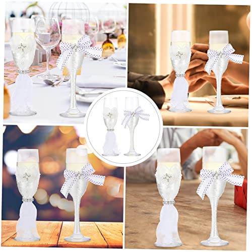 Luxshiny 2 Pçs Cálice De Vidro Rochas Óculos Decoração De Casamento Óculos De Casamento Copo De Uísq