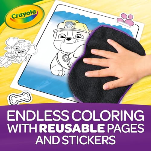 Image of Crayola PAW Patrol Sticker Activity Pad, 12 PAW Patrol Coloring Pages, 100+ Stickers, Travel Activity, PAW Patrol Toys, Toddler Gifts