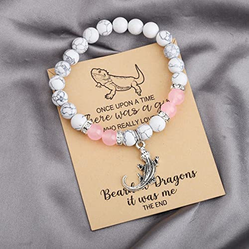 MAOFAED Bearded Dragon Gift Bearded Dragon Bracelet,Lizard Gift, Lizard Lover Gifts, Pet Lover Gifts, Pet Owner Present2