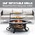 Panovue 42 Inch Fire Pit with 2 Cooking Grates, Outdoor Wood Burning BBQ Grill Firepit Bowl with Cover Lid, Steel Round Table for Backyard Bonfire Patio Picnic (Black, 42)