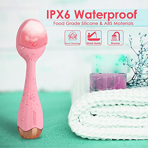 AGARO CM2109 Sonic Facial Cleansing Massager, Smart Facial Cleansing Device with Silicone Brush & Anti-Aging Massager - Waterproof â Sonic Glow Vibration Technology - Lift, Firm, and Tone Skin on Face and Body. - Image 7