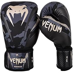 Venum Impact Guantes de Boxeo, Muay thaï, Kick boxing, Camuflaje Oscuro / Arena, 14 Oz