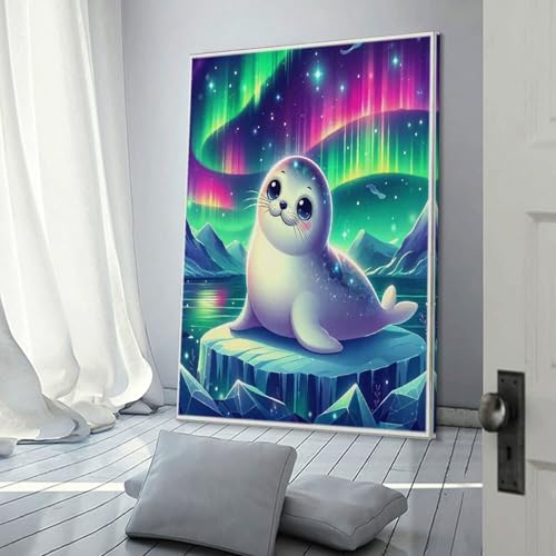 Affiche décoration murale salon avec peinture sur toile aurore 60x90