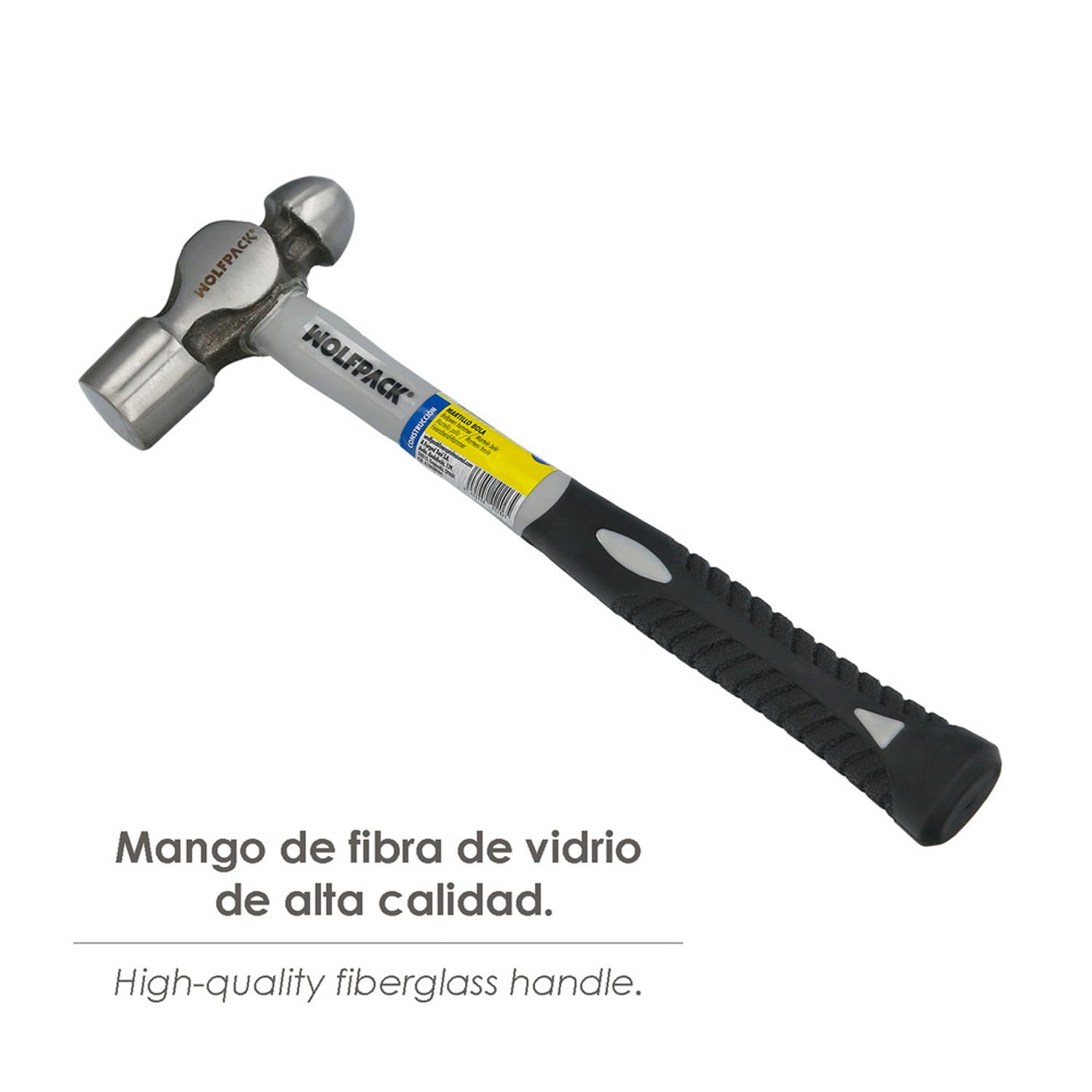 WOLFPACK LINEA PROFESIONAL Martillo Bola 650 Gramos Mango Fibra Vidrio
